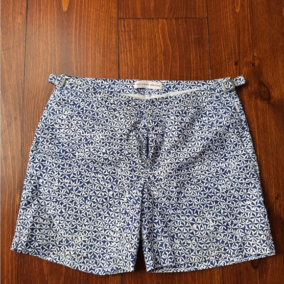 Orlebar Brown Other - Orlebar Brown Navy and White Geometric Swimwear